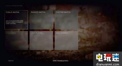 期待么？游戏制作人展示《使命召唤14》线上模式的菜单 菜单 二战 使命召唤14 电玩迷资讯  第3张