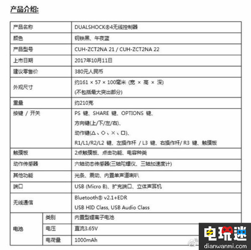 黑、蓝两款配色 索尼PS4新手柄10月11日国行发售 PS4 索尼 索尼PS  第3张