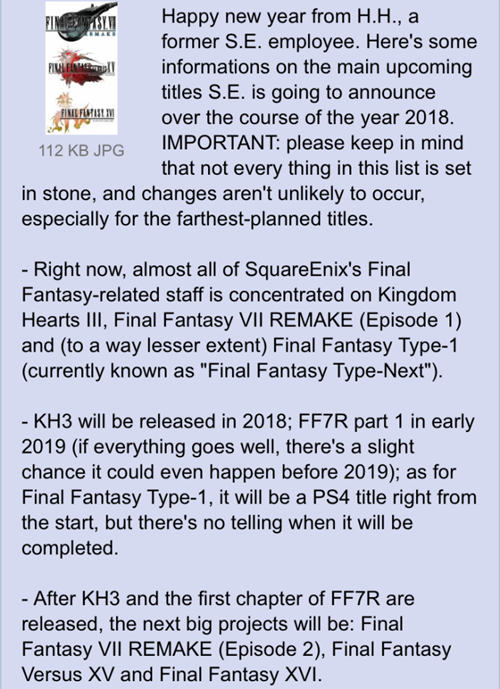 FF16正在开发中？国外传出关于2018年《最终幻想》IP动向的消息 FF16 最终幻想16 最终幻想 电玩迷资讯  第3张