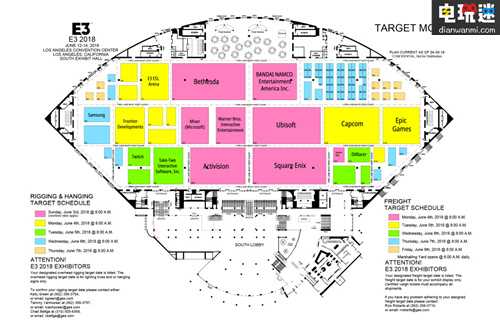 2018年 E3 现场展位分布图公布 电玩迷 索尼 任天堂 E3 电玩迷资讯  第2张
