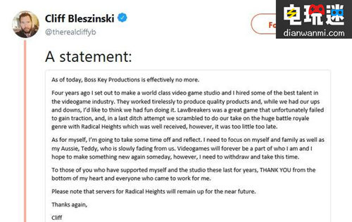BossKey工作室解散丨《战争机器》之父退出游戏圈 BossKey 战争机器 电玩迷资讯  第1张
