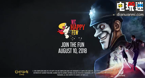 反乌托邦游戏《We Happy Few》确认将添加中文 将在8月10日发售 XBOONE PC We Happy Few 电玩迷资讯  第1张