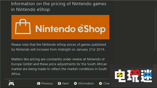 任天堂宣布eShop低价区将开始涨价 南非区 eShop Switch NS 任天堂 任天堂SWITCH  第1张