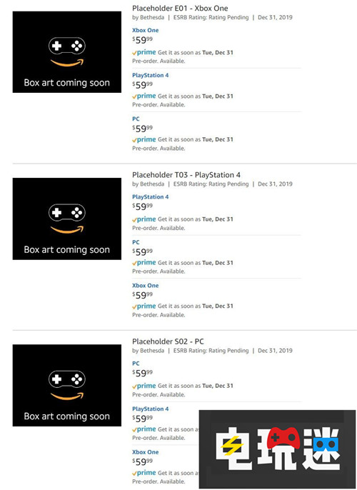 美国亚马逊疑似现B社《辐射》新作 辐射3 辐射：新维加斯 辐射76 贝塞斯达 电玩迷资讯  第1张