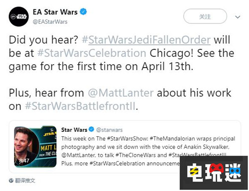 《异域镇魂曲》编剧加盟《星球大战绝地武士：坠落秩序》 EA 神界：原罪2 辐射2 异域镇魂曲 重生工作室 星球大战 星球大战绝地武士：坠落秩序 电玩迷资讯  第1张