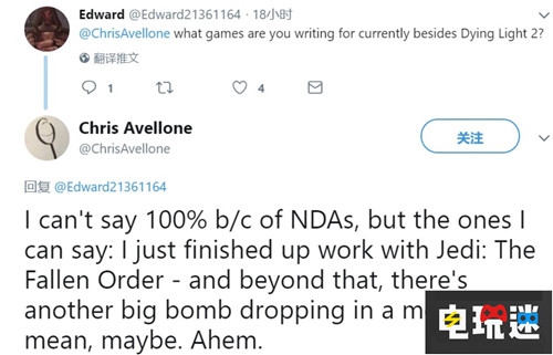 《异域镇魂曲》编剧加盟《星球大战绝地武士：坠落秩序》 EA 神界：原罪2 辐射2 异域镇魂曲 重生工作室 星球大战 星球大战绝地武士：坠落秩序 电玩迷资讯  第4张