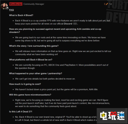 《求生之路》开发商公布多人合作僵尸FPS新作《Back 4 Blood》 Valve Steam 《Back 4 Blood》 求生之路 STEAM/Epic  第4张