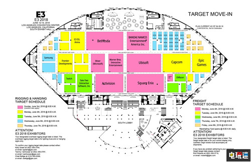 E3 2019展会地图公开 索尼缺席北区站台大改 索尼 动视 E3 E3 2019 电玩迷资讯  第2张