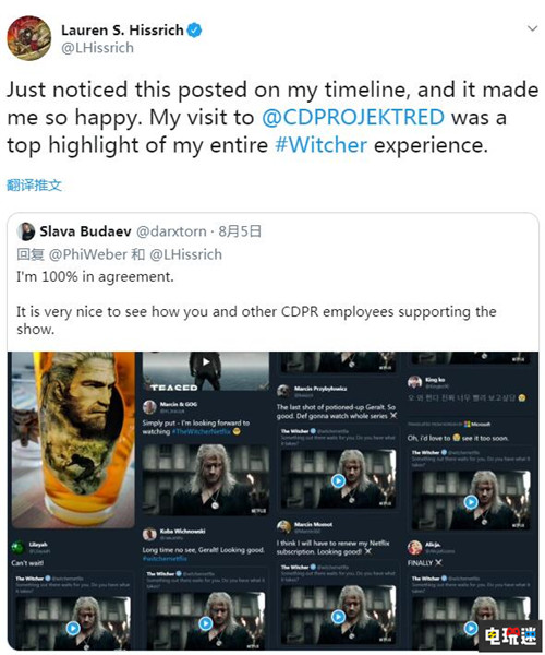 网飞《巫师》真人剧统筹赞扬CDPR《巫师》系列游戏 CDPR 网飞 Netflix 巫师真人剧 巫师3 电玩迷资讯  第3张