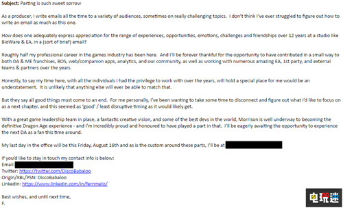 BioWare再遭战力打击 《龙腾世纪4》首席制作人离职 龙腾世纪4 龙腾世纪 BioWare 电玩迷资讯  第2张