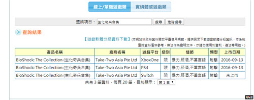 《生化奇兵合集》Switch版现台湾游戏审核网站 生化奇兵2 生化奇兵 生化奇兵：无限 Switch 生化奇兵合集 任天堂SWITCH  第2张
