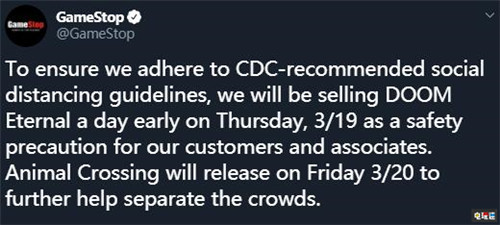 官方偷跑 GameStop提前一天发售《毁灭战士：永恒》 PS4 Switch 集合啦！动物森友会 毁灭战士：永恒 电玩迷资讯  第2张