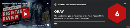 《生化危机：抵抗计划》IGN评分6分 双方体验分歧过大 电玩迷资讯 第2张