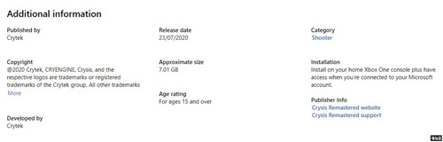 微软商店泄露《孤岛危机：高清版》将于7月23日发售 显卡危机 Crytek 孤岛危机：高清版 电玩迷资讯  第3张
