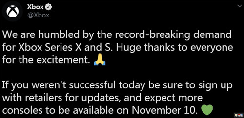 微软XSX预购开启反助X1X销量大涨 官方将增加XSX供货 XboxOne X Xbox Series X X1X XSX 微软 微软XBOX  第4张