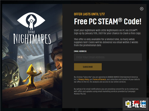万代“喜加一”《小小梦魇》Steam版免费领 万代南梦宫 Steam 喜加一 小小梦魇 STEAM/Epic  第2张