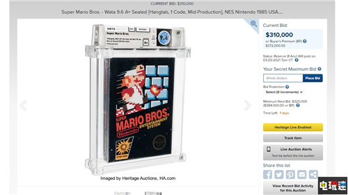 NES《超级马里奥兄弟》卡带31万美元起拍 或将打破收藏纪录 游戏收藏 超级玛丽 NES 超级马里奥兄弟 任天堂SWITCH  第1张