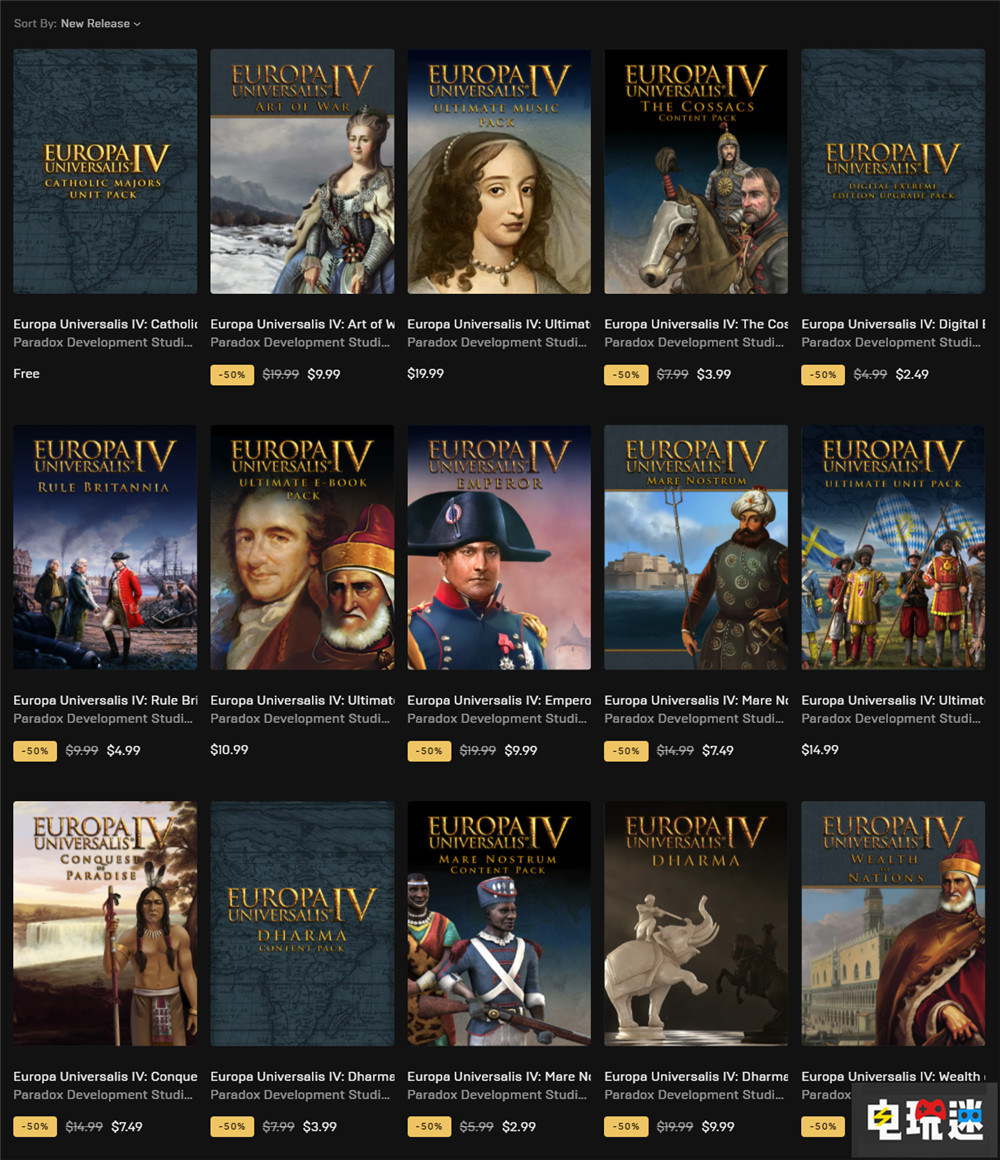 Epic周免《欧陆风云4》本体  海量DLC比本体贵 4X游戏 欧陆风云4 免费游戏 周免 Epic商店 STEAM/Epic  第2张