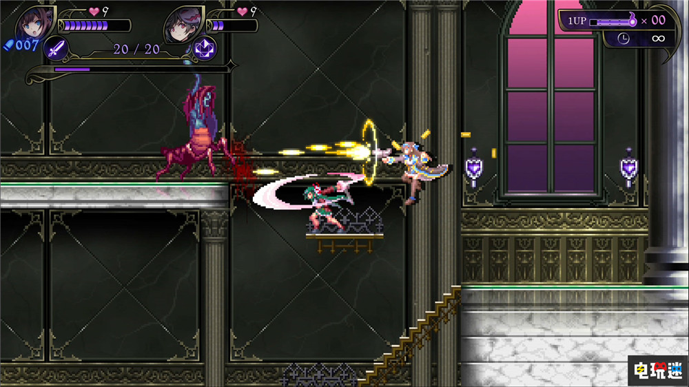 《洛克人Zero》开发商的少女射击世界观恶魔城新作公开 平台动作游戏 少女射击 Grim Guardians：Demon Purge 恶魔城风格 Inti Creates 电玩迷资讯  第2张