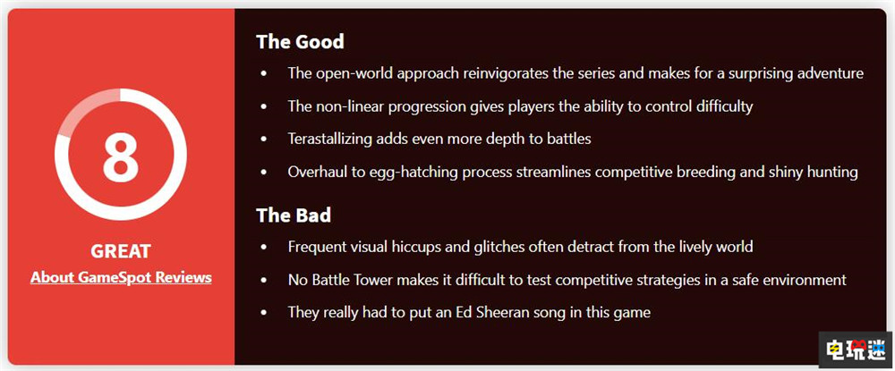 《宝可梦 朱紫》MC综评：78分 开放世界很有趣 但游戏性能拖后腿 Metacritic MC Switch 任天堂 Pokemon 宝可梦 朱紫 任天堂SWITCH  第4张