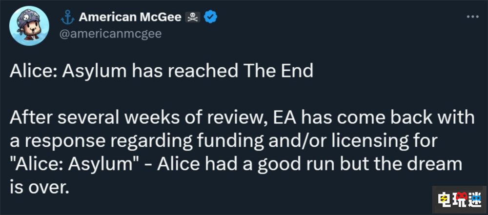 燃尽了《爱丽丝：疯狂回归》设计人放弃续作开发 EA不同意 爱丽丝 EA 动作游戏 爱丽丝：疯狂回归 电玩迷资讯  第2张