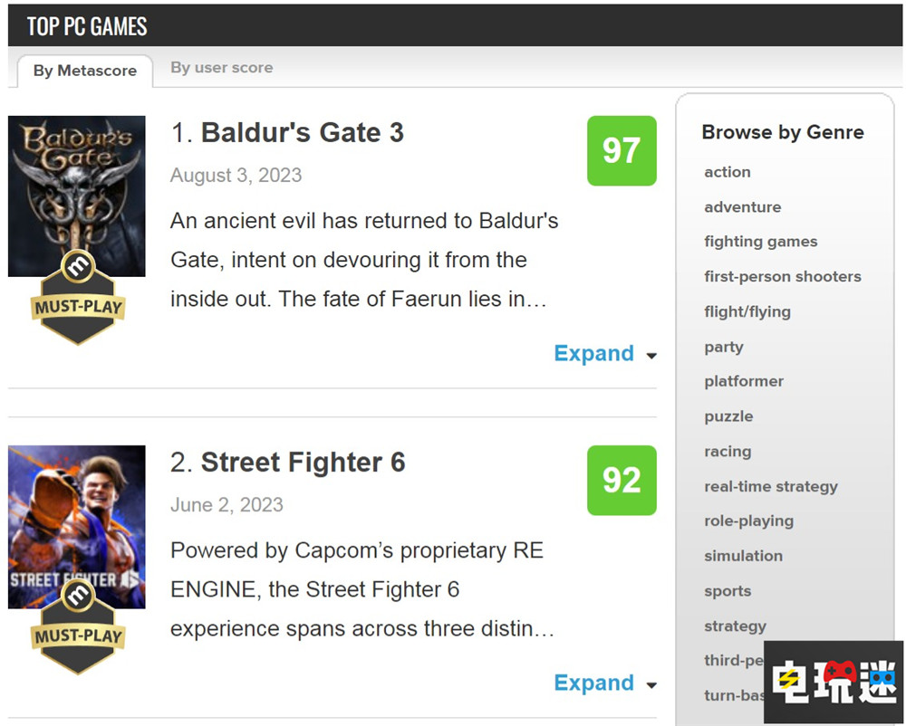 《博德之门3》Steam玩家峰值破87万 成为MTC评分最高的PC游戏 单机游戏 角色扮演游戏 RPG PS5游戏 PC游戏 正式版 博德之门3 电玩迷资讯  第4张
