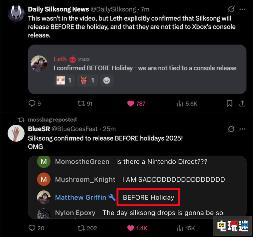 官方透露《空洞骑士：丝之歌》2025圣诞节前发售 Xbox Ally 动作游戏 空洞骑士：丝之歌 电玩迷资讯  第2张